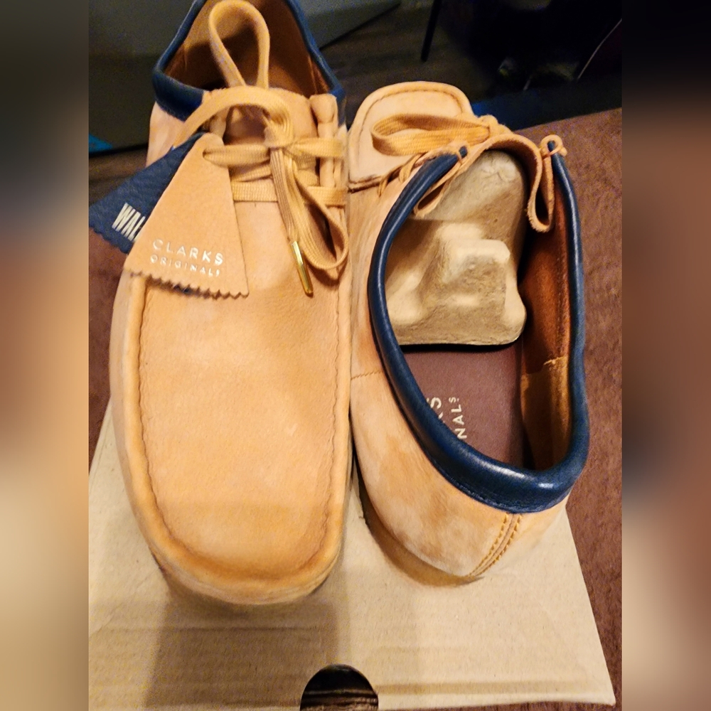 Clark Originals Wallabee sz13 light tan nubuck